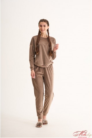 Домашний костюм из мягкого велюра Marsana 19-007